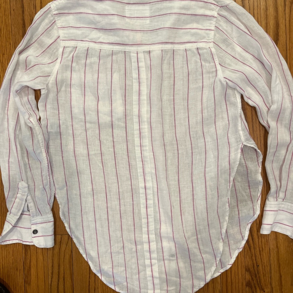 Rails X Free People Charli Button Down Linen Berr… - image 5